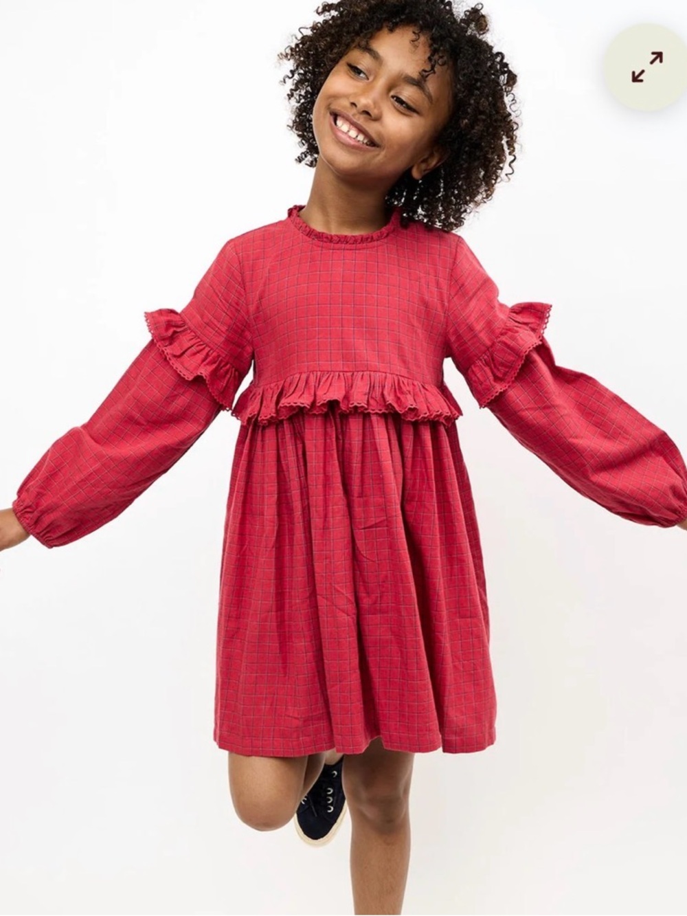 Oso & Me "Diane Dress" , Holiday Red Plaid, NWT